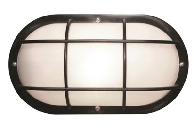 SOLUS Nautical 1-Light Black LED Outdoor Wall-Mount Sconce, 4,000K, 6 in. x 10.625 in. x 4.5 in.