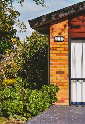 Image showing  Nautical 1-Light Black LED Outdoor Wall-Mount Sconce, 4,000K, 6 in. x 10.625 in. x 4.5 in.