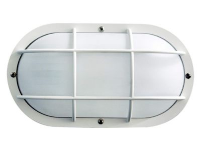 SOLUS Nautical 1-Light White LED Outdoor Wall-Mount Sconce, Black, 3,000K, 6 in. x 10.625 in. x 4.5 in.