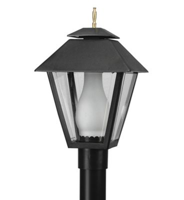SOLUS 900-Lumen 9.5W Black Colonial Style 1-Light Post-Mount Walkway Light, 3,000K