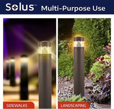 Image showing  Line-Voltage Bronze LED Exterior Landscape Bollard Light, 4,000K