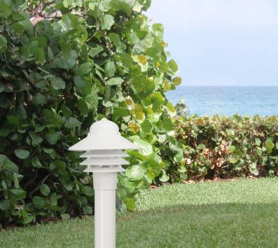 Image showing  900-Lumen 9.5W Nautical 1-Light Post-Mount Walkway Light, White, 4,000K