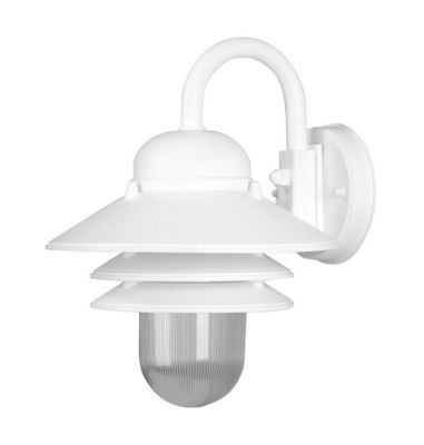 SOLUS Nautical 1-Light White LED Outdoor Wall-Mount Sconce, White, 4,000K, 13 in. x 10.0625 in., SPC75VC-LE26C-W