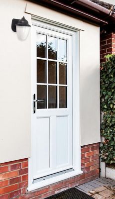 Image showing  1-Light Black LED Outdoor Porch and Utility Acorn Wall-Mount Sconce, Durable White Acrylic Lens, 3,000K