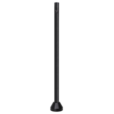 SOLUS 6 ft. Black Surface-Mount Aluminum Lamp Post with Cast Aluminum Base and Decorative Cover