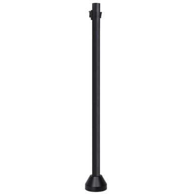 SOLUS 6 ft. Surface-Mount Aluminum Lamp Post with Convenience Outlet and Photo Sensor, Black