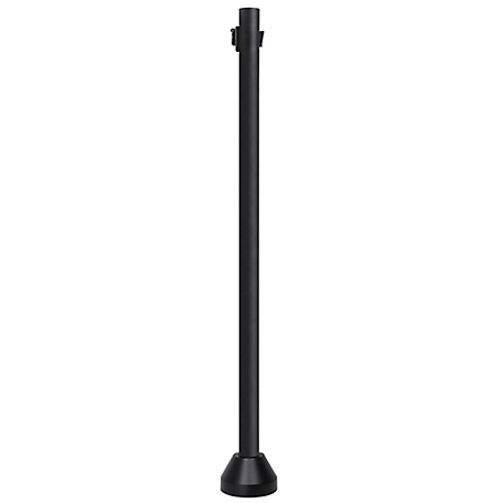 SOLUS 6 ft. Black Surface-Mount Aluminum Lamp Post with Convenience Outlet and Photo Sensor