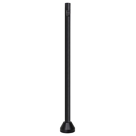 SOLUS 6 ft. Black Surface-Mount Aluminum Lamp Post with Convenience Outlet