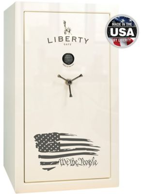 Liberty Safe We The People, 44 Long Gun + 6 Handgun, E-Lock, 60 Min. Fire Rating, Gun Safe, White Gloss