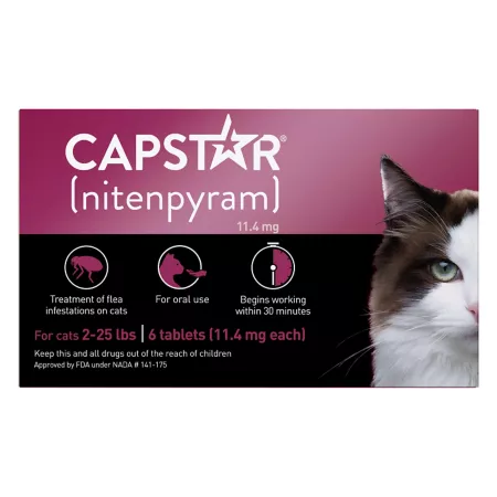 Capstar Oral Flea Treatment Tablets for Cats 6 ct Cat Flea & Tick Pills & Chewables