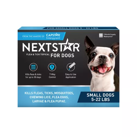 NextStar Topical Flea and Tick Treatment for Small Dogs 3 Month Supply 3 ct Dog Flea & Tick Topical Treatments