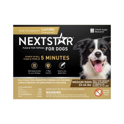 NextStar Flea and Tick Topical Treatment for Medium Dogs, 3 ct.