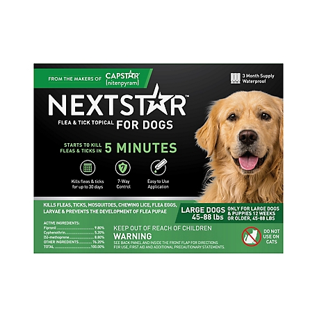 NextStar Flea and Tick Topical Treatment for Large Dogs, 3 ct.