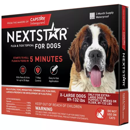 NextStar Topical Flea and Tick Treatment for Extra Large Dogs 3 Month Supply 3 ct Dog Flea & Tick Topical Treatments