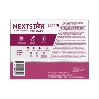 Image showing  Flea and Tick Topical Treatment for Cats, 3-Month Supply, 3 ct.