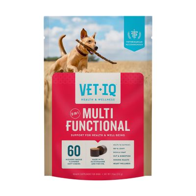 VetIQ 5-in-One Smoke Flavor Soft Chew Dog Treats, 9.5 oz.