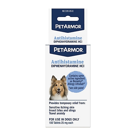 PetArmor Antihistamine Supplement for Dogs, 100 ct.