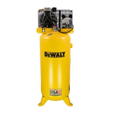 DeWALT 60 Gal. High Flow 175 PSI Electric Stationary Single Stage Air Compressor (DXCM603) I needed a compressor that could fill lager air bags to stabilize loads in tractor trailers and Tractor supply came through with this dewalt 60 gal high flow compressor
