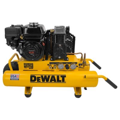 DeWALT 5.5 HP 8 gal. Single-Stage Honda GX Wheelbarrow Air Compressor ...