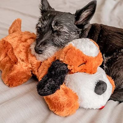 Image showing 5 th Snuggle Puppy Plush Dog Toy, Brown/White