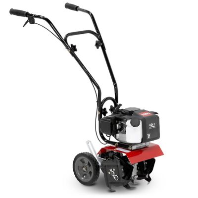 Toro 6 in. and 10 in. Gas-Powered Cultivator with 43cc 2-Cycle Engine My very old Earthquake cultivator died, and I decided to purchase the Toro 10 in
