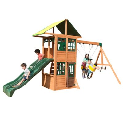 Image showing  Treasure Cove Wooden Swing Set/Playset