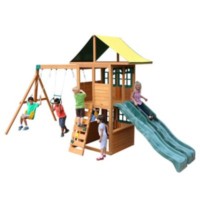 Image showing  Treasure Cove Wooden Swing Set/Playset