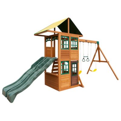 Image showing  Treasure Cove Wooden Swing Set/Playset