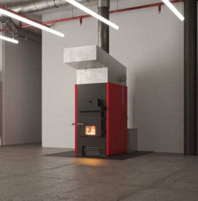 Image showing  Wood-Burning Indoor Furnace, 3,500 sq. ft., 180,000 BTU
