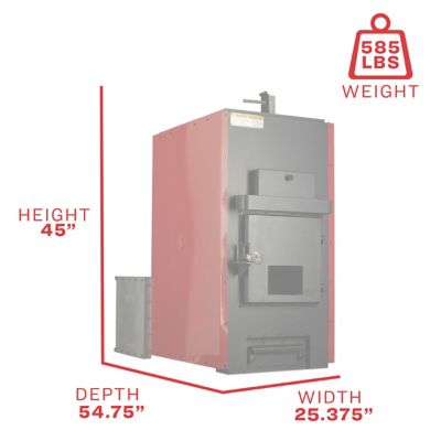 Image showing  Wood-Burning Indoor Furnace, 3,500 sq. ft., 180,000 BTU