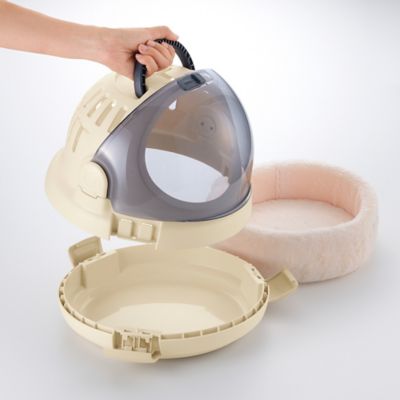 Image showing 5 th Richell Space Capsule Poly Pet Carrier and Bed