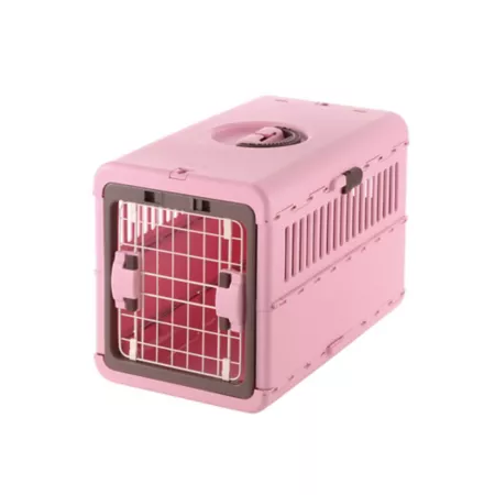 Richell 2-Door Polypropylene Folding Pet Carrier Plastic Crates