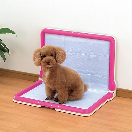Richell Paw Trax High Wall Potty Pad Tray, Pink