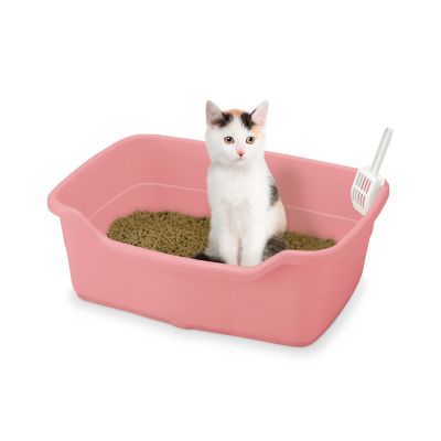 Image showing  Paw Trax Wide Cat Litter Pan, Salmon Pink