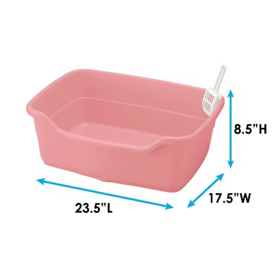 Image showing  Paw Trax Wide Cat Litter Pan, Salmon Pink