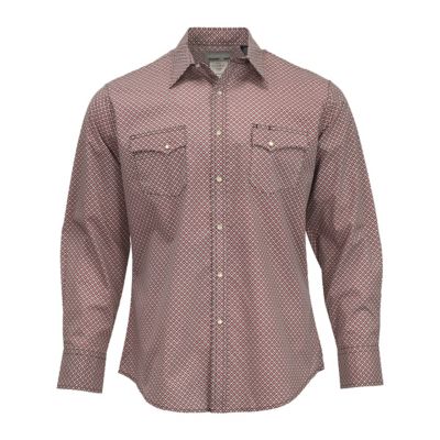 Wrangler Men's Long-Sleeve Wrancher Print Shirt