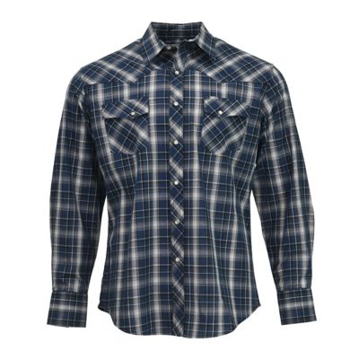 Wrangler Long-Sleeve Wrancher Plaid Shirt at Tractor Supply Co.