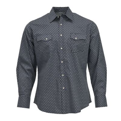 Wrangler Men's Long-Sleeve Wrancher Print Shirt