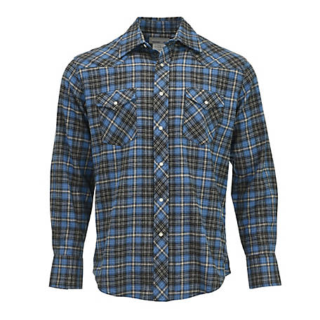 Wrangler Men's Long-Sleeve Wrancher Flannel Plaid Shirt - 1778355 at  Tractor Supply Co.