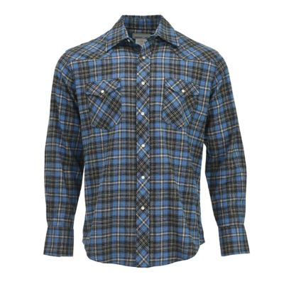 Wrangler Men's Wranchers Flannel Plaid Long Sleeve Shirt at Tractor ...