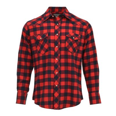 Wrangler Men's Long-Sleeve Wrancher Flannel Plaid Shirt