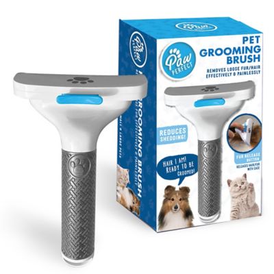 PawPerfect Pet Grooming Brush with Stainless Steel Teeth