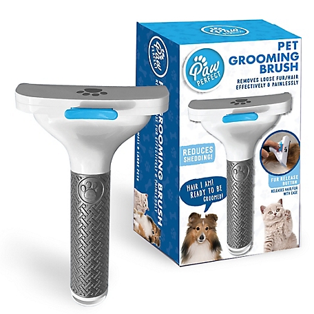PawPerfect Pet Grooming Brush with Stainless Steel Teeth