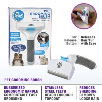 Image showing  Pet Grooming Brush with Stainless Steel Teeth