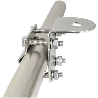 Image showing  Single-Groove Stainless Steel CB Antenna Mirror Mount