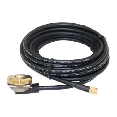 Image showing 6 th Tram NMO 3/8 in.-3/4 in. Hole Mount with Cable and SMA Male Connector