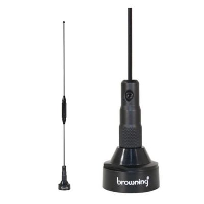 Browning 18.5 in. Pre-Tuned Dual Band NMO Antenna, 140-170 MHz VHF Unity Gain, 430-470 MHz UHF 3 dBd Gain