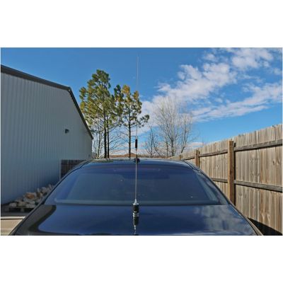 Image showing  Pre-Tuned Amateur Dual-Band NMO Antenna, 144-148 MHz VHF/430-450 MHz UHF, Silver