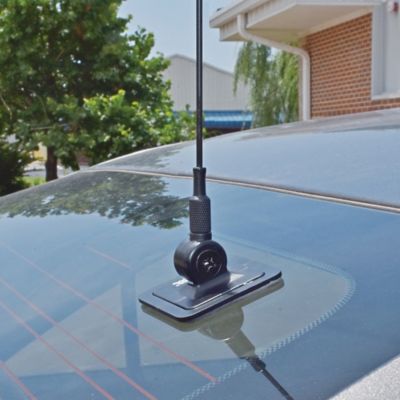 Image showing 6 th Tram Dual-Band Pre-Tuned Amateur Glass-Mount Antenna, 144 MHz/440 MHz, Black