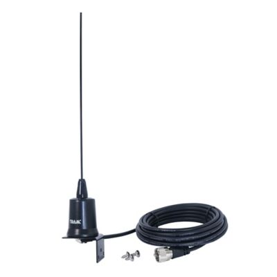 Image showing  Tunable Trunk or Hole Mount Antenna Kit, 144-174 MHz Tunable VHF 3 dBd Gain, Black, PL-259 Connector